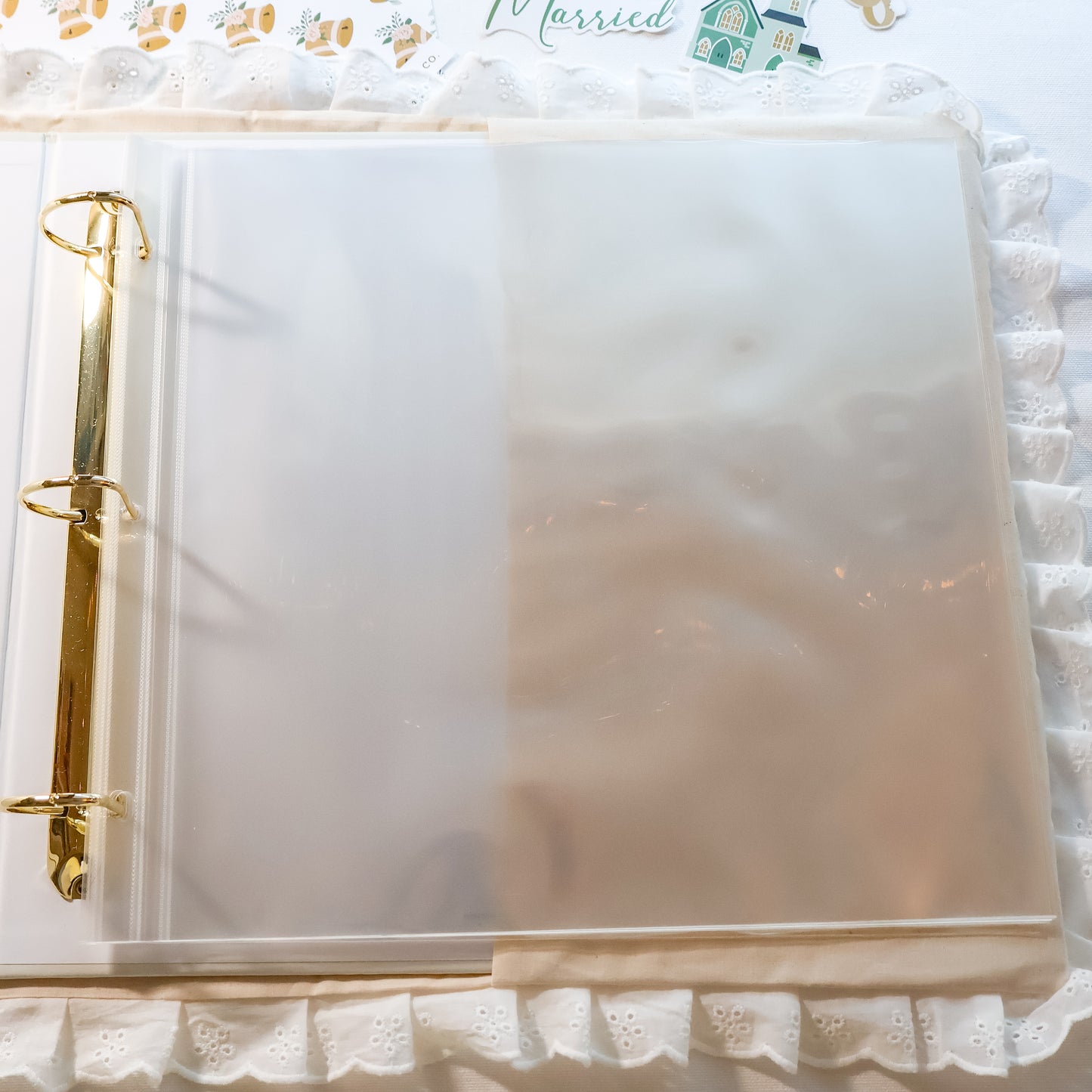 Custom 12x12 Elegant Wedding Album with Bridal Colors