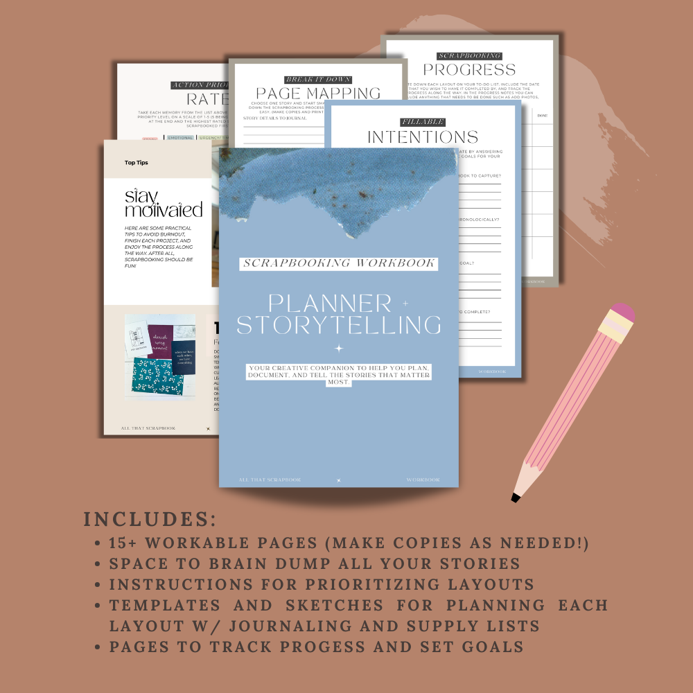 Scrapbook Planner & Storytelling Workbook (+Video Workshop!)