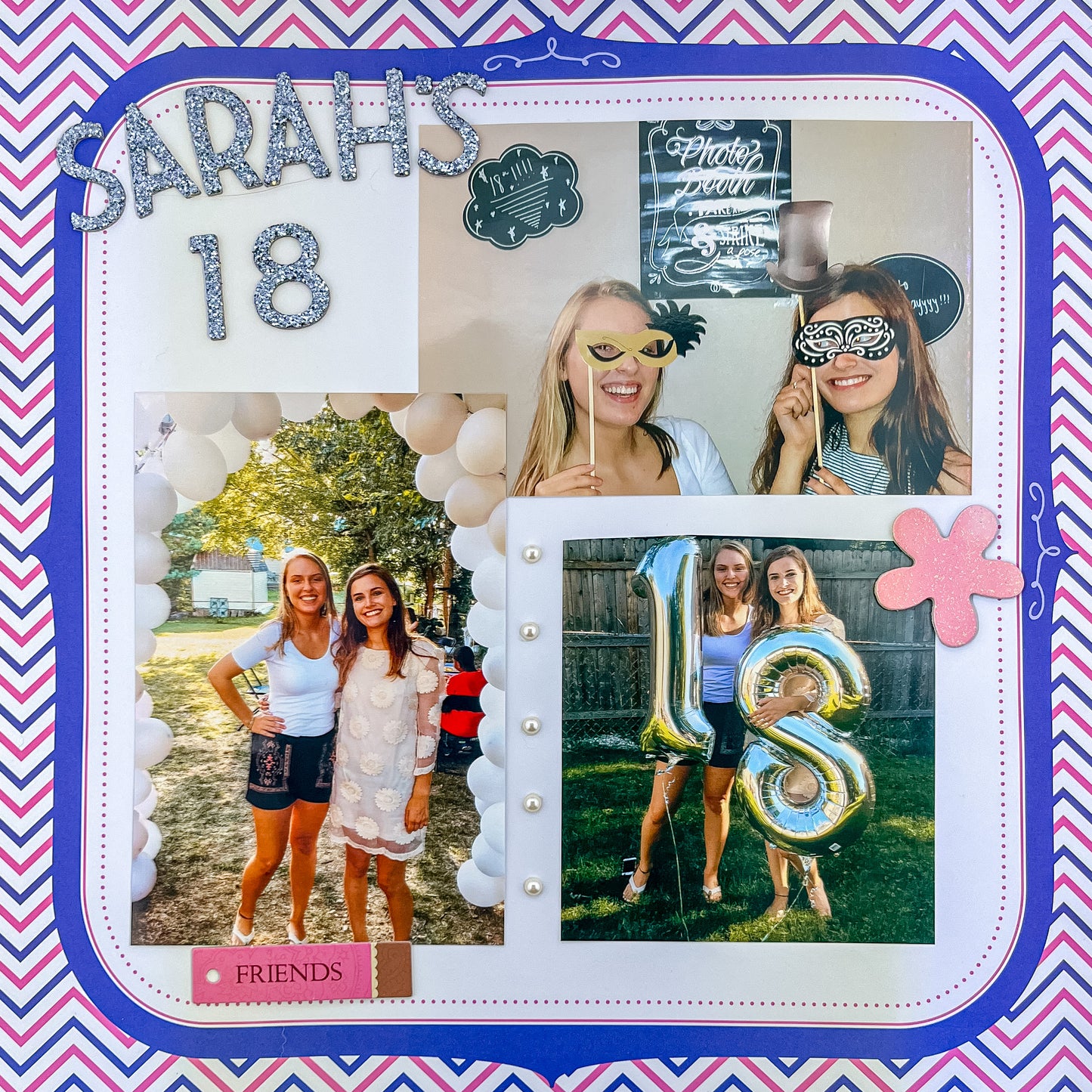 Personalized Birth Flower Scrapbook Album