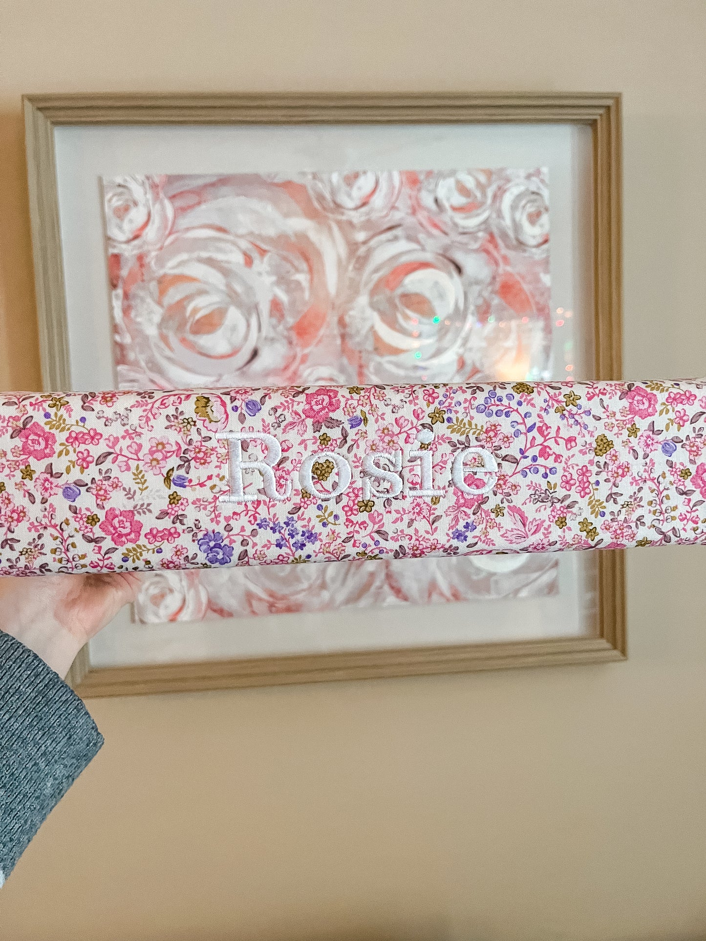 Pink Floral Scrapbook Album | Handmade Scrapbook With Embroidery