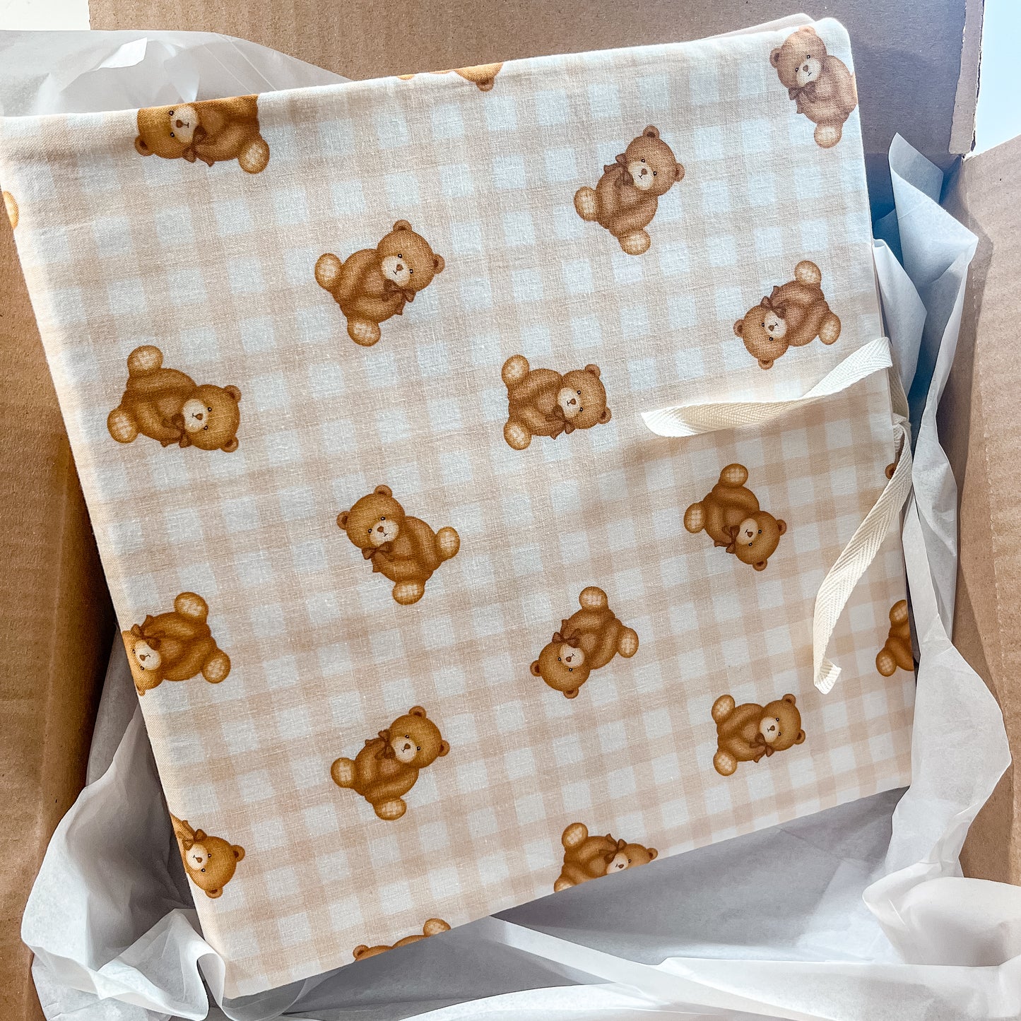 Teddy Bears Scrapbook Cover | Customizable scrapbooking with Embroidery, Baby Album Books, Baby Album Binder Girl & Boy