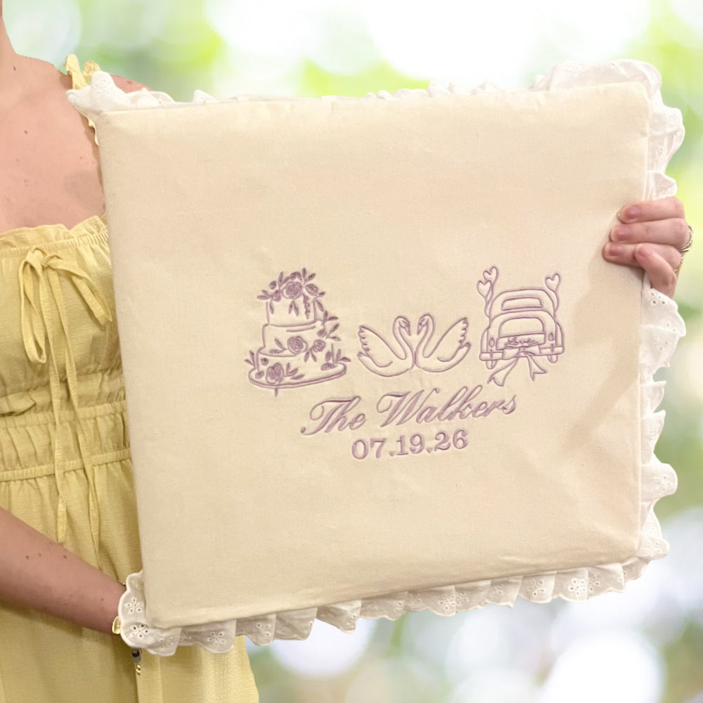 Custom 12x12 Elegant Wedding Album with Bridal Colors