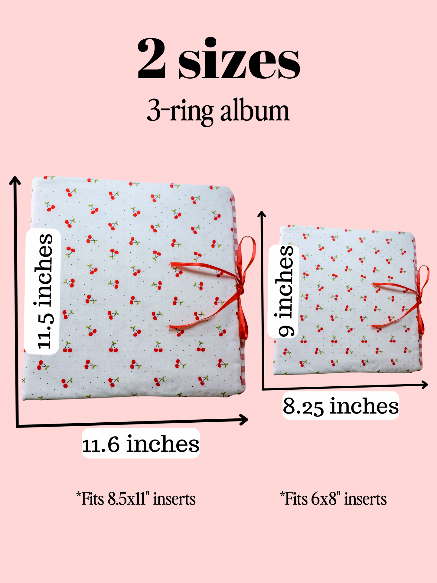 Red Cherry Scrapbook Album | Handmade Scrapbook With Embroidery