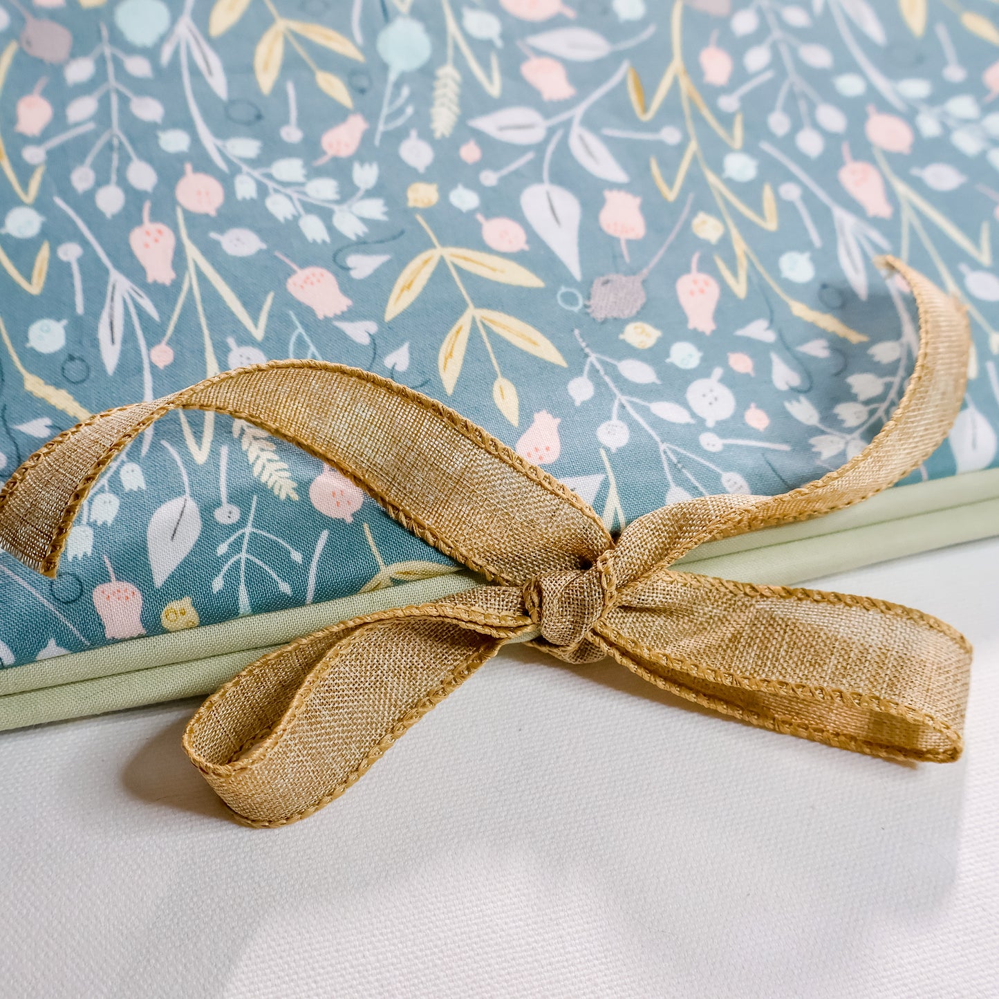 Blue Floral Scrapbook Album | Handmade Scrapbook With Embroidery