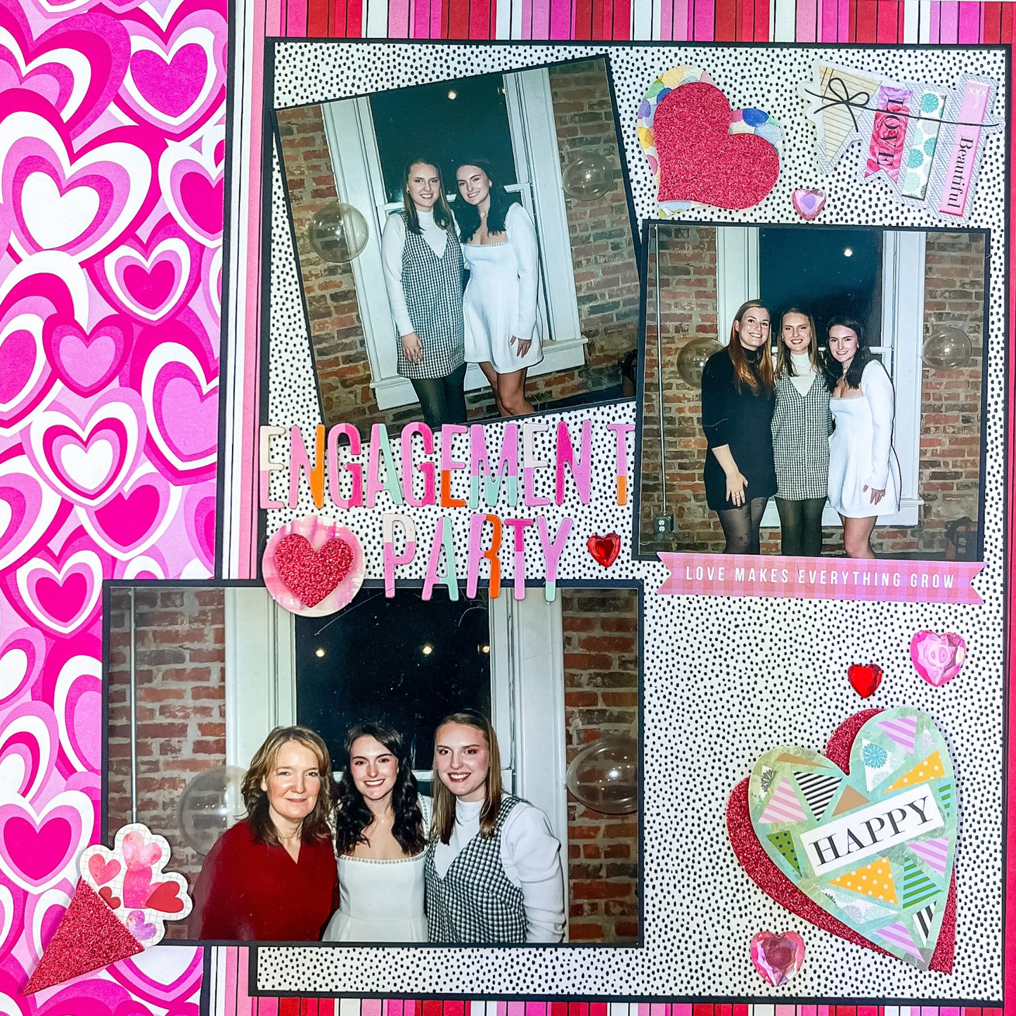 Love birds scrapbook anniversary gift