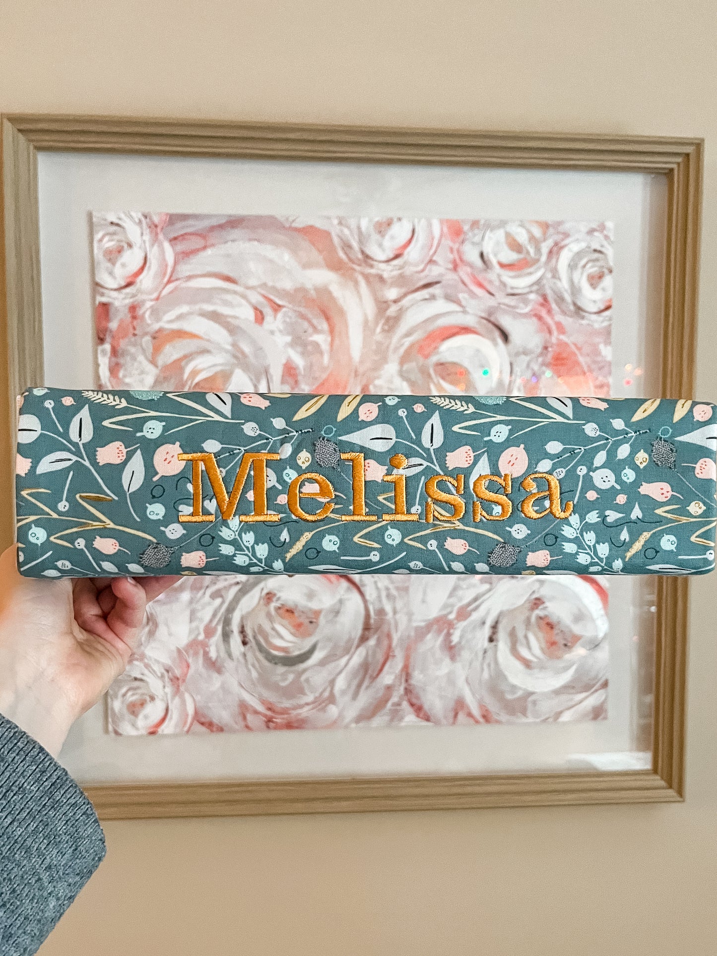 Blue Floral Scrapbook Album | Handmade Scrapbook With Embroidery