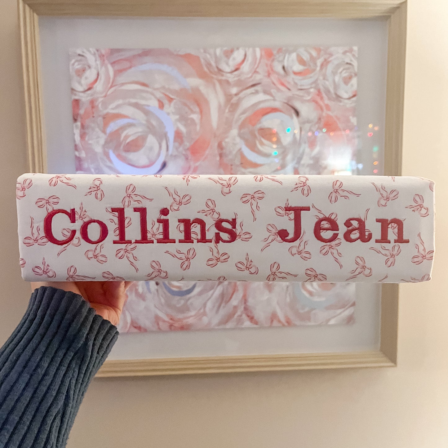 Pink Bows Scrapbook Album | Customizable Scrapbook With Embroidery