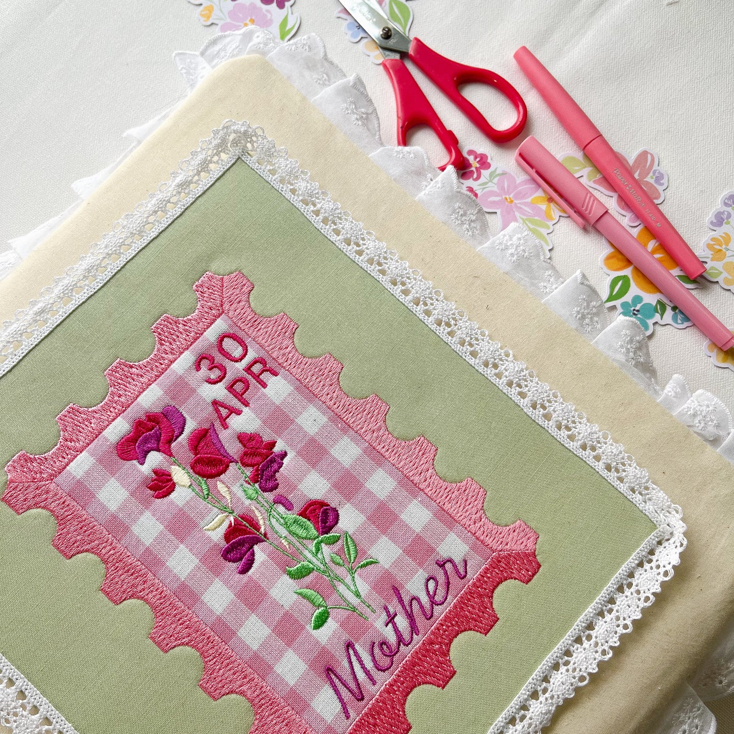 Personalized Birth Flower Scrapbook Album