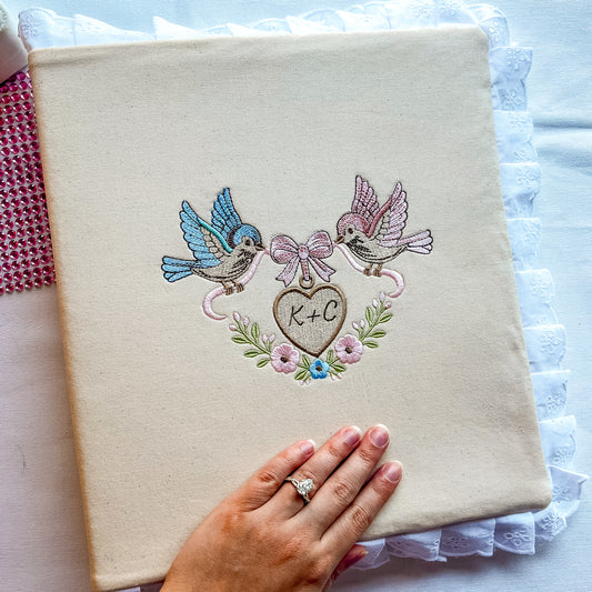 Love birds scrapbook anniversary gift