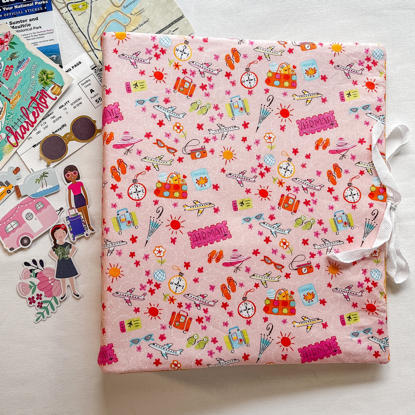 Handmade Travel Scrapbook Journal personalized