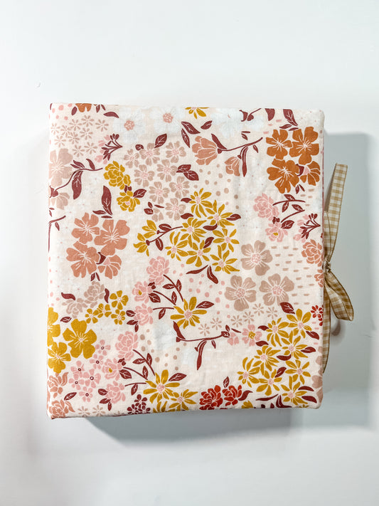 Brown & Pink Floral Scrapbook Album | Handmade Scrapbook With Embroidery