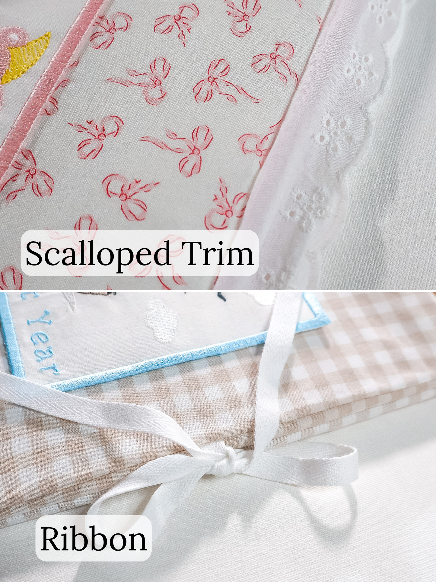 8.5x11 Pink Baby Girl Scrapbook, Sleeping Bear