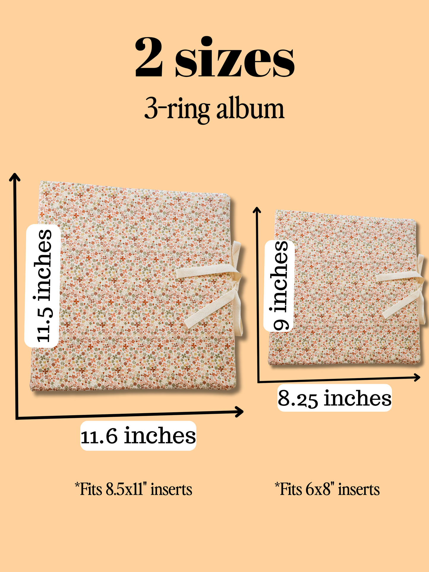 Rustic Floral Scrapbook Album | Customizable Embroidered Scrapbook Album With Flowers