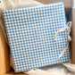 Blue Gingham Scrapbook Album | Customizable 3-Ring Scrapbook With Embroidery