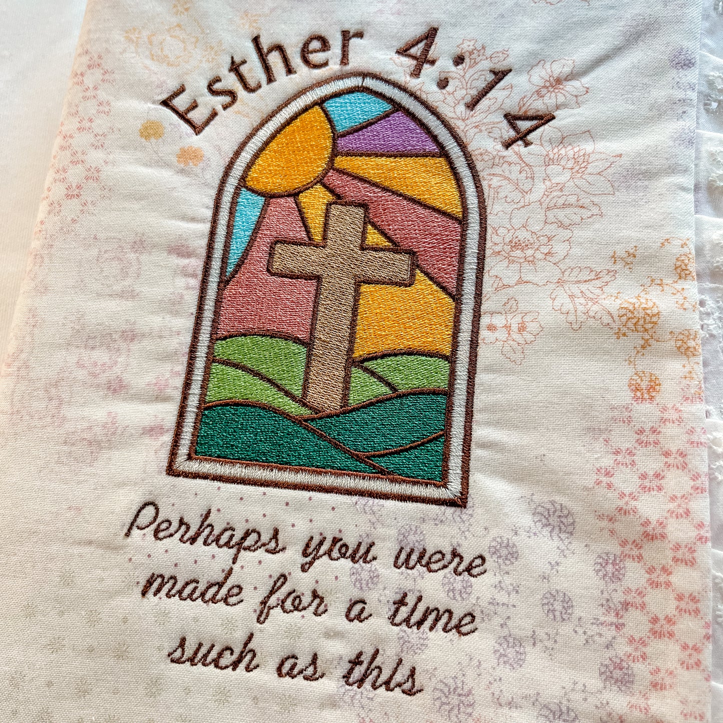 Custom Bible Cover ANY SIZE - Stained Glass Cross