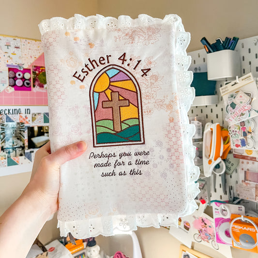 Custom Bible Cover ANY SIZE - Stained Glass Cross