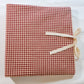 Red Gingham Scrapbook Album | Customizable Scrapbook With Embroidery