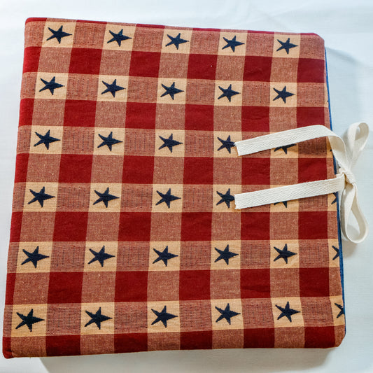 Stars & Stripes Scrapbook Album | Customizable Embroidered Scrapbook Album for Military, Patriotic