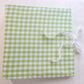 Green Gingham Scrapbook Album | Customizable 3-Ring Scrapbook With Embroidery