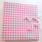 Pink Gingham Scrapbook Album | Customizable 3-Ring Scrapbook With Embroidery