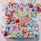 Watercolor Flowers Handmade Scrapbook Album | Customizable scrapbooking with Embroidery, Colorful 3-ring Scrapbook, Personalized gift
