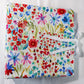 Watercolor Flowers Handmade Scrapbook Album | Customizable scrapbooking with Embroidery, Colorful 3-ring Scrapbook, Personalized gift