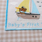 8.5x11 Baby Boy Scrapbook Album, Sailor Bear, Coastal Baby