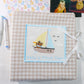 8.5x11 Baby Boy Scrapbook Album, Sailor Bear, Coastal Baby