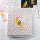 8.5x11 Pink Baby Girl Scrapbook, Sleeping Bear