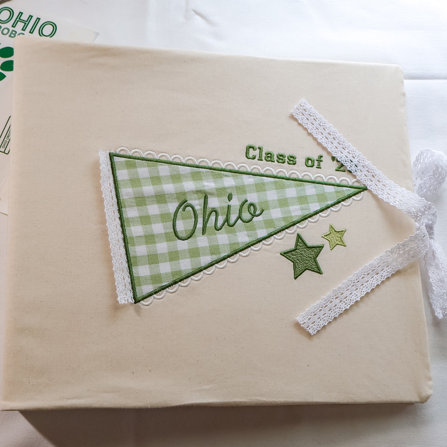 Custom College Scrapbook Album Pennant