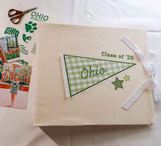 Custom College Scrapbook Album Pennant