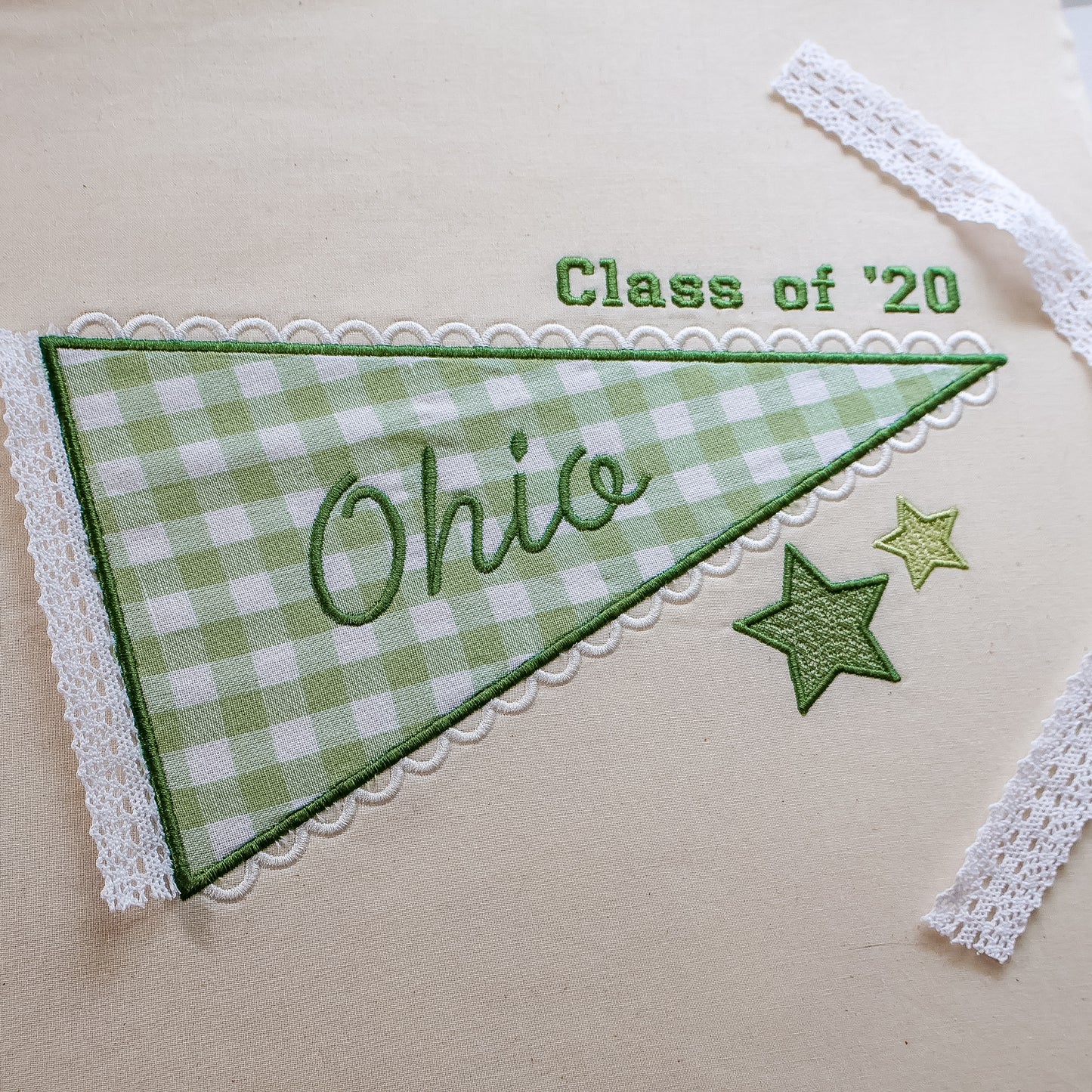 Custom College Scrapbook Album Pennant