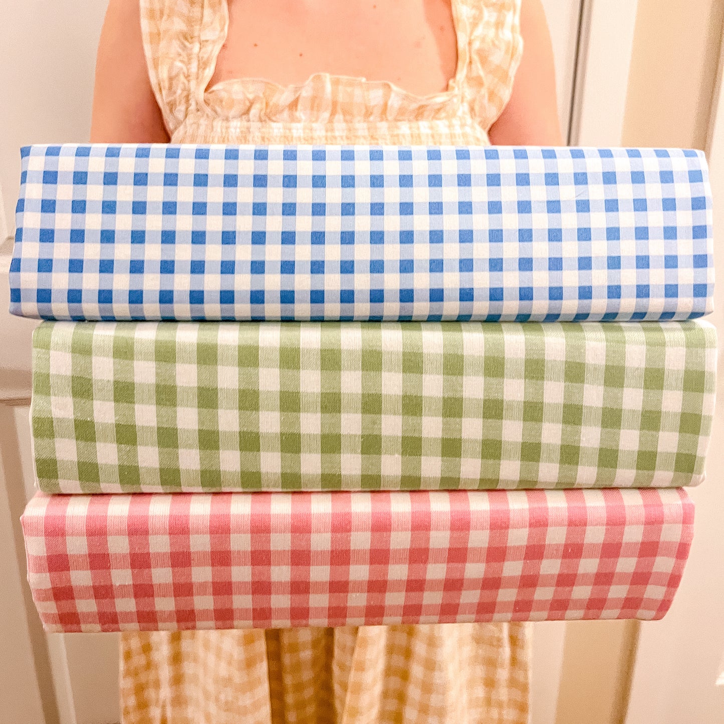 Blue Gingham Scrapbook Album | Customizable 3-Ring Scrapbook With Embroidery