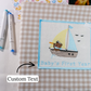 8.5x11 Baby Boy Scrapbook Album, Sailor Bear, Coastal Baby