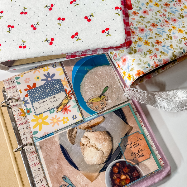 Bright & Cheery Floral Scrapbook Album | Handmade Scrapbook With Embroidery