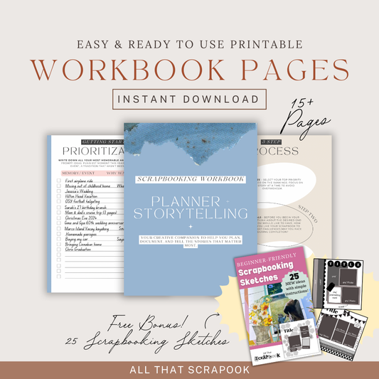 Scrapbook Planner & Storytelling Workbook (+Video Workshop!)